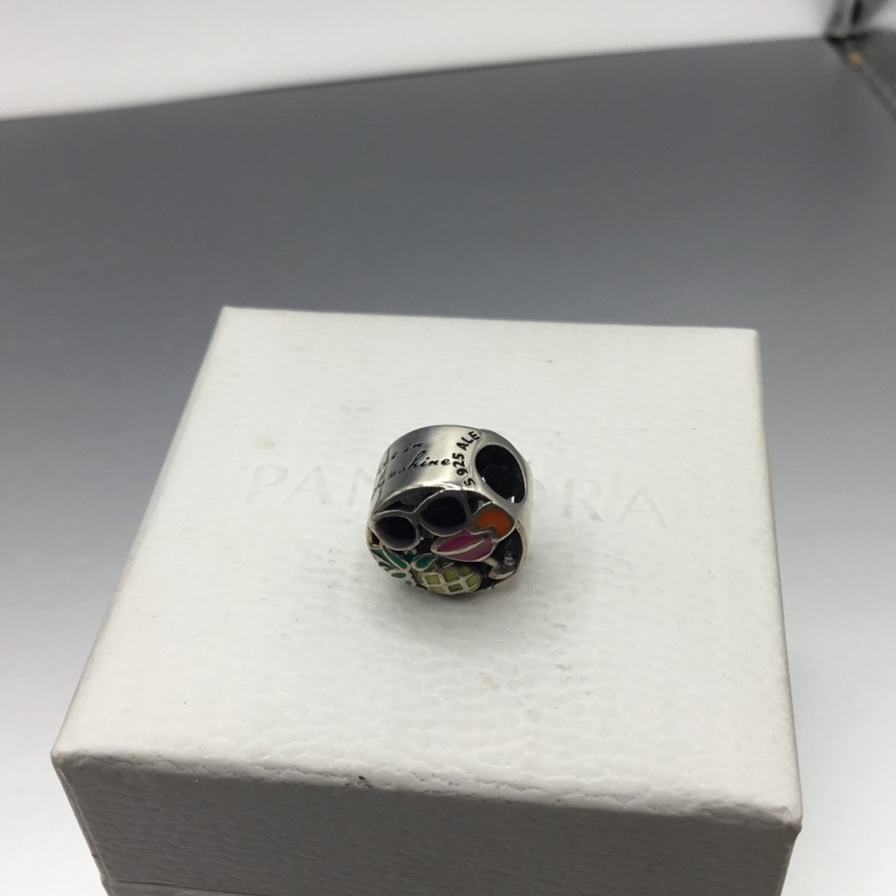 Pandora Summer Fun “Live in the Sunshine” Sterling & Enamel Charm - Picture 6 of 6